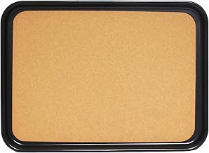 Thunder Group PLRT1612BCK Serving Tray, Rectangular, 16" x 12", Cork Bottom, Slip Resistant, ABS-Plastic, Black, Pack of 12