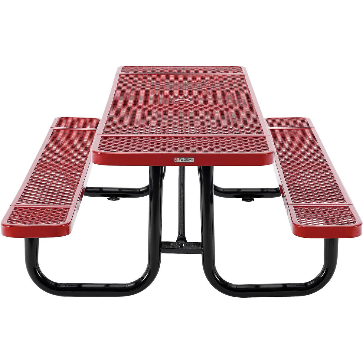 Global Industrial Red / Industrial / 96 inches x 30 inches x 29.5 inches Picnic Tables