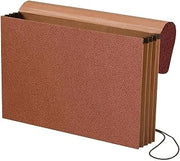 Pendaflex Moisture Resistant Reinforced Expanding Wallet with Flap & Cord Closure, Legal Size, Brown, 10/Box