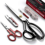 Fabric Scissors - 8 Inch Heavy Duty Tailor Shears for Fabric Cutting - Ultra Sharp Cloth Scissors - Multipurpose Utility Dressmaker Leather Titanium