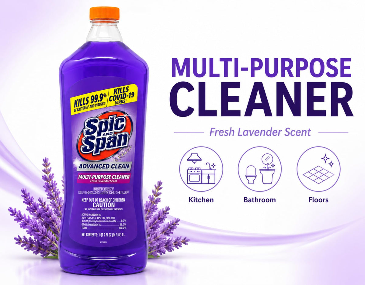 Multi-Purpose Cleaner Advanced Clean Lavender by Spic And Span – 34 Fl Oz (Pack of 1), Model sample_sku_56606