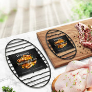 Dimeshy Roasting Rack, Enamel Coated Steel, 10 x 6.5 Inch, Black