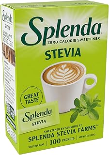 SPLENDA Stevia Zero Calorie Sweetener, Sugar Substitute Packets, 100 Count (Pack of 1)