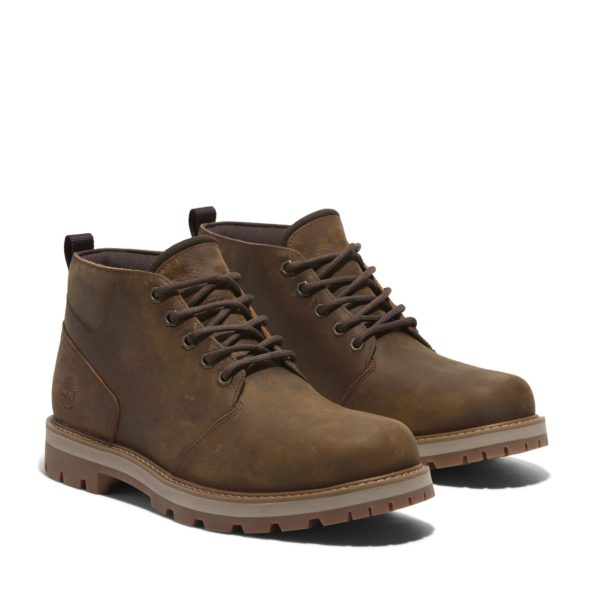 Men's Britton Road Mid Lace Up Waterproof Chukka Boot by Timberland – 10, Leather, Rust Full Grain, Model TB0A69TW