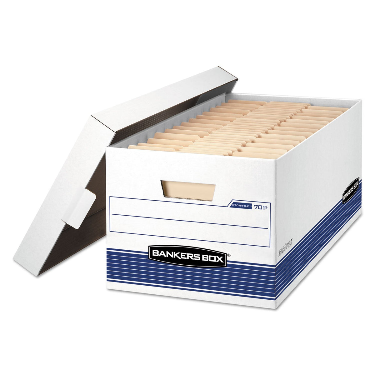 Fellowes () by Bankers Box – 12" x 24" x 10", Corrugated Fiberboard, white, Pack of 4, Model 0070104