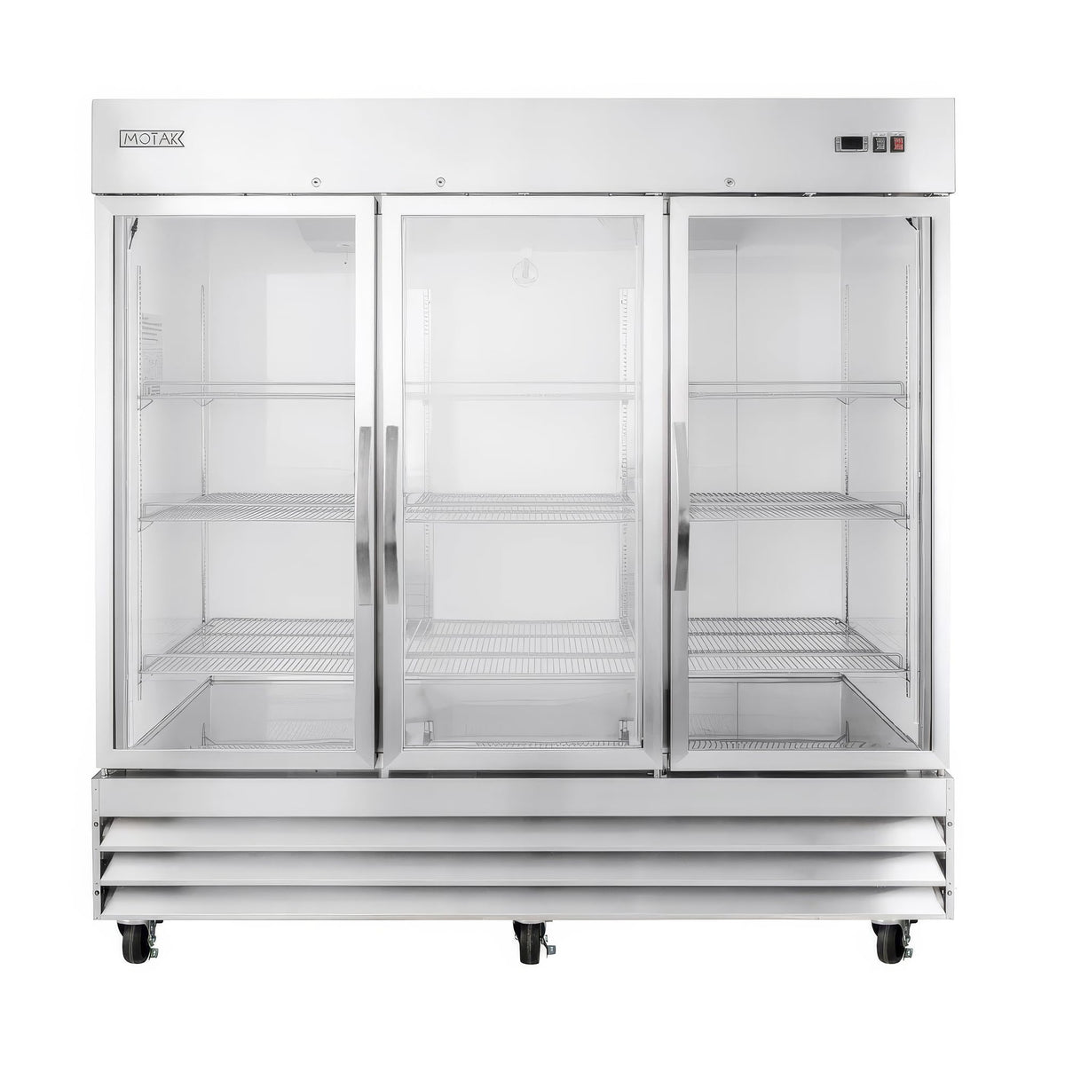 80 4/5" Three Section Reach In Refrigerator by MOTAK – 83.46x35.04x83.46, In Description, Check Images, Model MSD-3DR-BAL-80-G-X