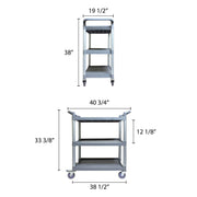 Thunder Group Bus Cart 40-1/2" X 19-3/4" X 37-7/8" 176 Lb. Load Capacity by Excellant – 40 1/2 X 19 3/4 X 37 7/8 Inch, Plastic, Grey, Model PLBC4019G