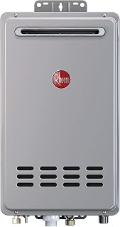 Rheem RTG-84XLN-1 Mid-Efficiency 8.4GPM Outdoor Natural Gas Tankless Water Heater, Gray