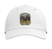 She Pulled On My Excalibur Until I Camelot Funny Medievalpun Adjustable Printed Baseball Hat by Funny Adult Humor Medieval Knight Pun Excalibur Ca – Cotton, White