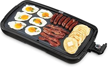 Dash Deluxe Everyday Electric Griddle, Removable Nonstick Plate, Black