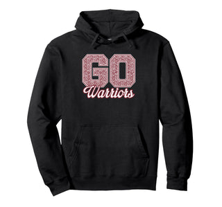 Curtis Warriors GO! School Pride Pullover Hoodie by Curtis Warriors Official High School Gear – Polyester, Black, Model PWTTER4GSQD