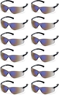 Pyramex Ztek Safety Glasses Blue Mirror Lens S2575S (12 Pair Pack)
