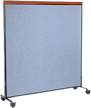 Global Industrial 60-1/4"W x 64-1/2"H Mobile Deluxe Office Partition Panel, Blue