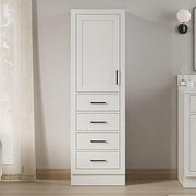 ARIEL Hepburn Bathroom Linen Storage Cabinet 65”H x 20”W x 16”D White