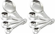 Winco 4-Piece Stainless Steel Measuring Spoon Set (Pack of 2)