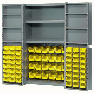 Deep Door Bin Cabinet by Global Industrial – 16 Gauge Steel, Grey, Model 662137YL