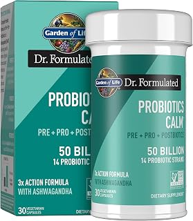 Garden of Life Dr. Formulated Pre, Post & Probiotics Calm, 50B CFU, 30 Count (Pack of 6)