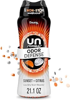 Downy Unstopables Fusions Scent Duos Laundry Scent Booster Beads, Sunset and Citrus Scent, 21.1 OZ, 24hr non-stop freshness with 2 in 1 dual scent laundry scent beads