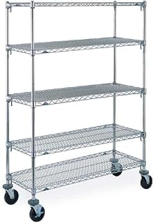 Metro™ 5A366BC 5 Tier Metal Mobile Shelving Unit, 60 in x 18 in
