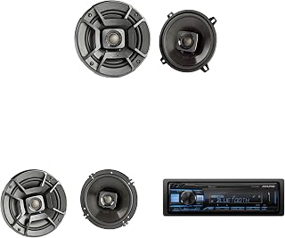 Alpine UTE-63BT Source Unit DB522 5.25 & DB652 6.5 Speaker Bundle | Single-DIN source unit bundled with DB522 5.25 in and DB652 6.5 in speakers.