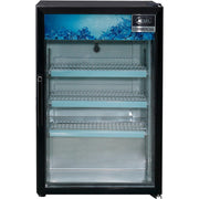 Global Industrial Countertop Merchandising Refrigerator by Nexel – 6.3 cubic_feet, Steel, Black, Model G188BMF-HC