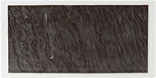 Tuxton China GKP-554 Plate, 16" x 8", Rectangular, Narrow Rim, Textured, Microwave and Dishwasher Safe, Oven Proof, Fully Vitrified, Kona, Lava/Porcelain White