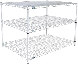 Global Industrial 3 Shelf, Chrome Wire Shelving Unit, Starter, 48" W x 30" D x 34" H