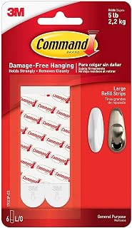 Command Mounting Refill Strips, Large, 6-Strip