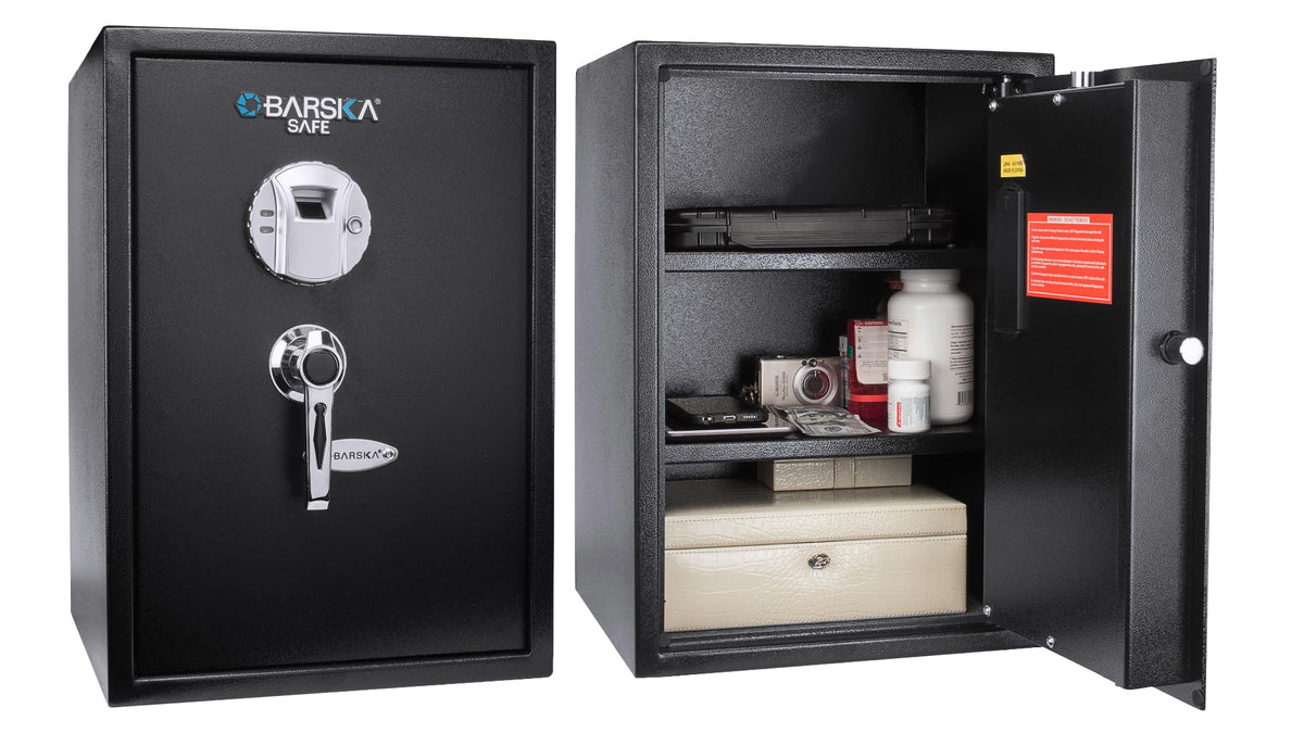 Biometric Fingerprint Safe by Barska – 1.45 CU FT, 1.45 cubic_feet, Alloy Steel, Black, Model AX11650
