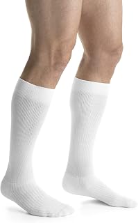 JOBST Activewear 20-30 mmHg Knee High Compression Socks, X-Large Full Calf, Cool White