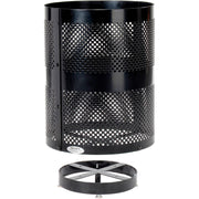 Global Industrial Black / Industrial / 36.0 gallons Outdoor Trash Cans
