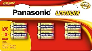 Panasonic CR123A 3V Long Lasting Lithium Batteries for Tactical Flashlights, Home Security Systems, Cameras, Lighting Equipment and Other Devices, 12-Battery Pack