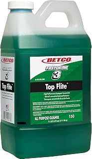 Betco FastDraw 3 Top Flite All Purpose Cleaner Concentrate, Makes 34 RTU Gallons, High Performance Detergent Formula, Melon & Mango Scented, 2 L (67.6 fl oz), Pack of 4