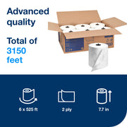 Matic Hand Towel Roll Dispenser by Tork – Plastic, White, Pack of 6
