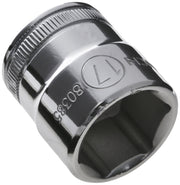 3/8" Drive Standard Metric Socket 17mm by GEARWRENCH – 0.984 in, Alloy Steel, Full Polish Chrome, Model 80385