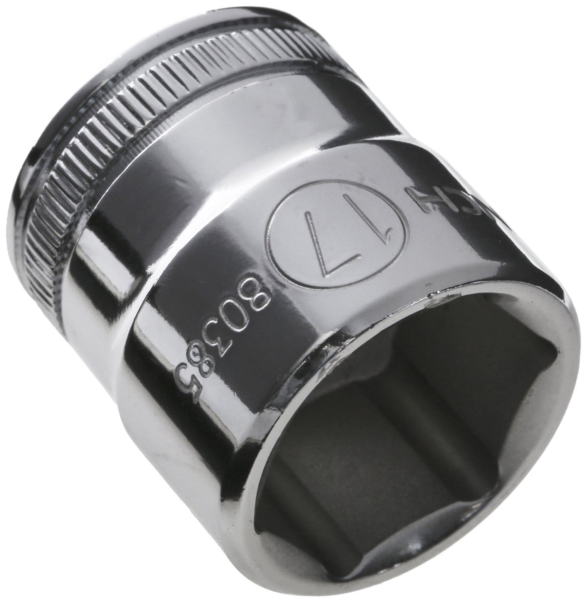 3/8" Drive Standard Metric Socket 17mm by GEARWRENCH – 0.984 in, Alloy Steel, Full Polish Chrome, Model 80385