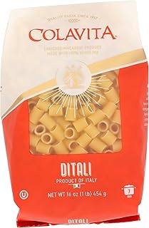 COLAVITA Pasta, Ditali, 16 Ounce (Pack of 4)