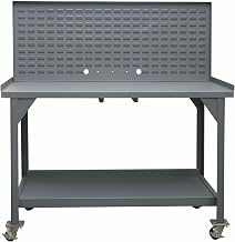 Durham DWBM-3660-BE-LP-95 Mobile Workbench, Louvered, 61" x 37" x 58"