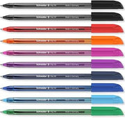 Schneider Vizz M Ballpoint Pen with Gelco Technology Multicolour Pack of 10 | Gelco Writing Technology, Waterproof ISO-Certified Ink, Recycled Plastic, For Home, Work & Office Use