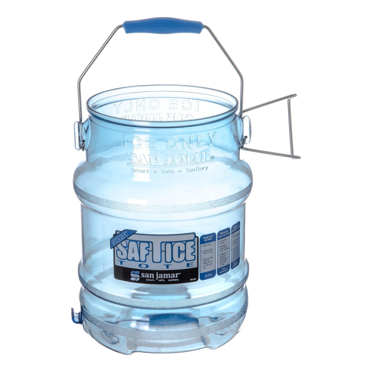 Ice Bucket by San Jamar – 5 Gallons, Polycarbonate, Blue, Model SI6100
