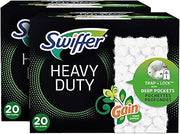 Swiffer Sweeper Heavy-Duty Dry Cloth Refill, Gain Scent, White, 20/Pack (94136)