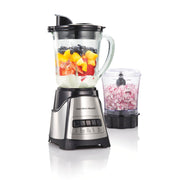 Hamilton Beach Black / 40 Oz. Glass Jar + 3 Cup Vegetable Chopper / Blender Countertop Blenders