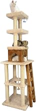 Armarkat Multi-Level Cat Tower X8303 Real Wood Cat Tree in Beige, 32"(l) x 24"(w) x 84"(h)