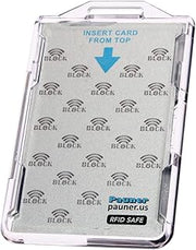 RFID Blocking ID Badge Holder - Safe CAC Card Protector for 2 Cards, TWIC, PIV Credentials, HSPD 12, FED ID, LincPass Smart Card (1)