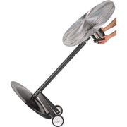 Fan Dolly for Pedestal Fans by Global Industrial – 18"L x 14"W x 5"H, Alloy Steel, Black, Model 245658