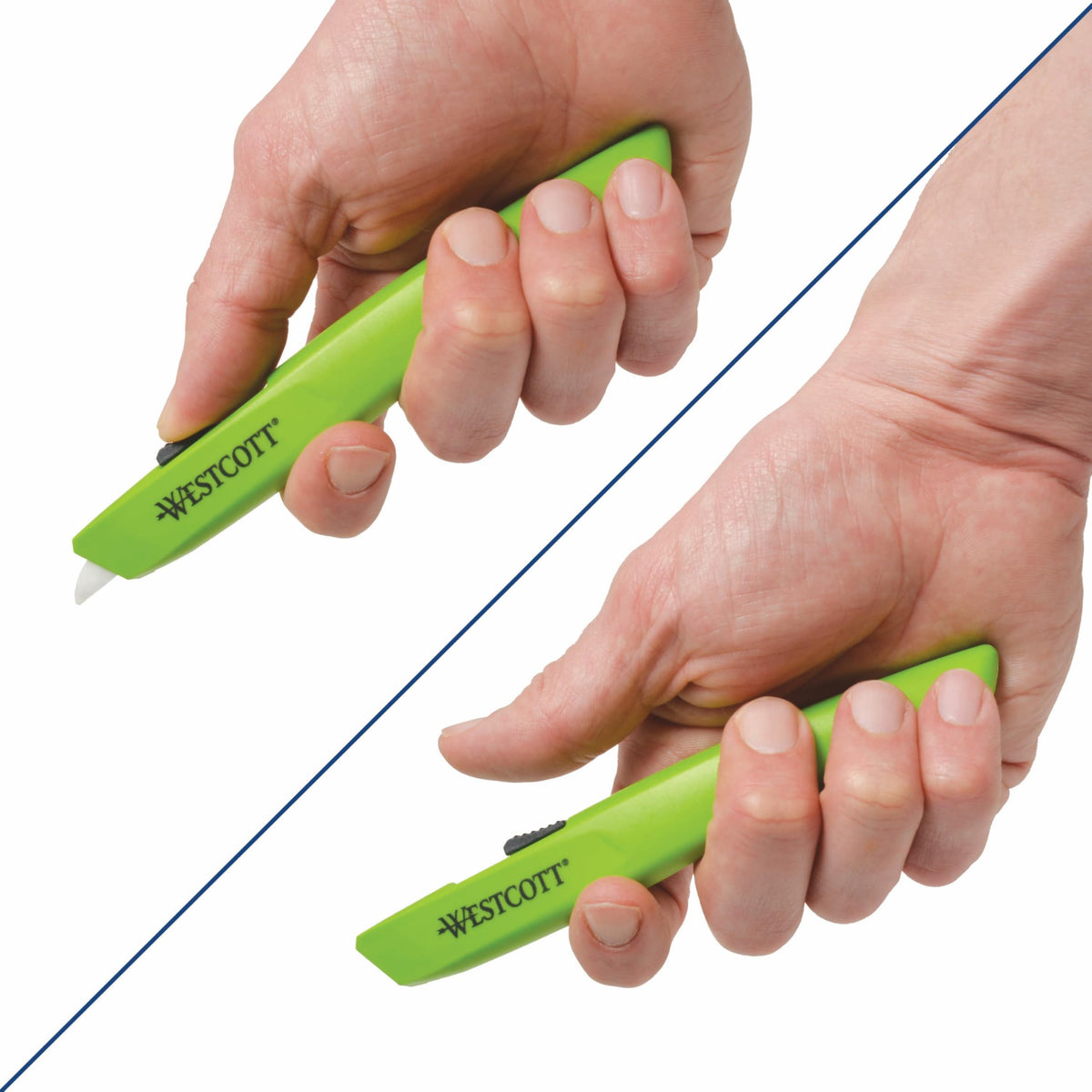 Full Size Safety Cutter Non Replaceable 100ct by Westcott – Single, Acrylonitrile Butadiene Styrene, Green, Model 17326