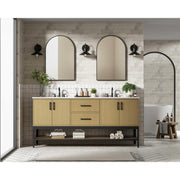 Elegant Kitchen and Bath 72" Double Bathroom Vanity in Honey Brown by Elegant Lighting – 72.00" W x 22.00" H x 20.00" D, Wood, Honey Brown, Model VF60772DMHB