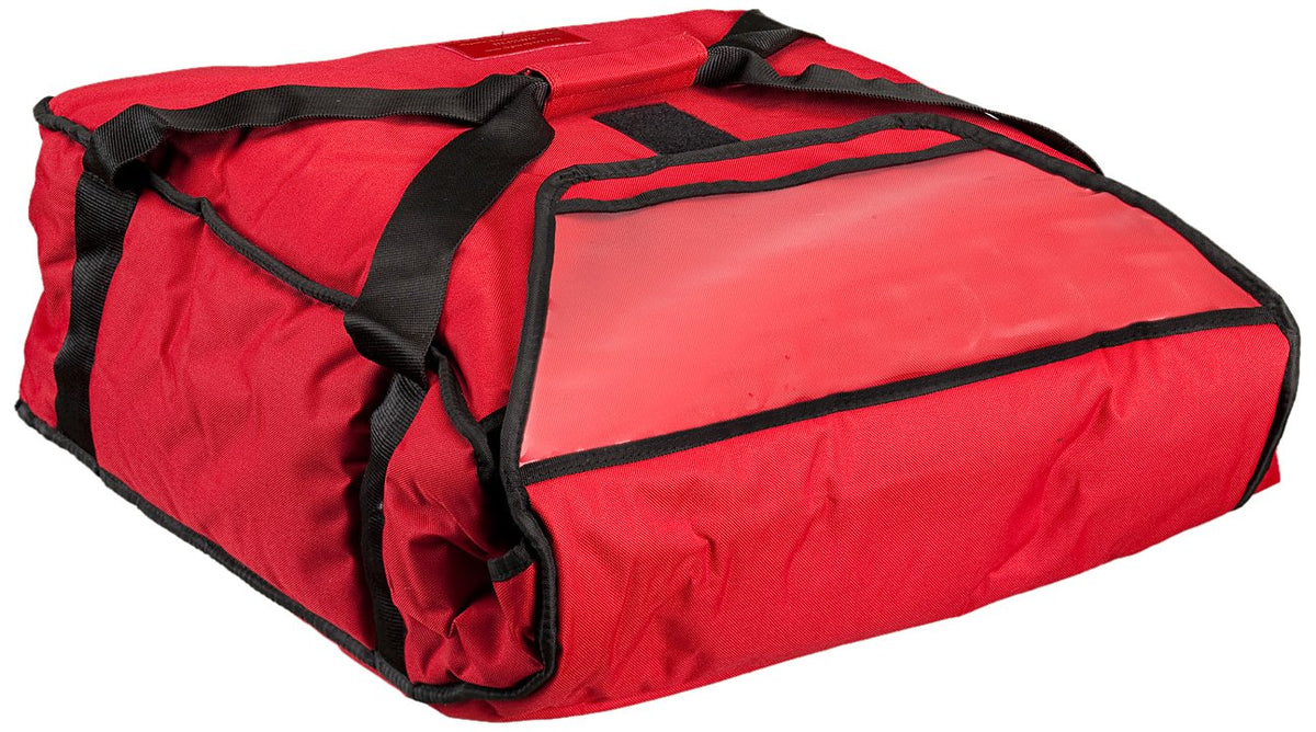 Nylon Fabric Standard Thermo Insulated Pizza Carrier by Polar Tech – Nylon, Red,Silver, Model 811 RED