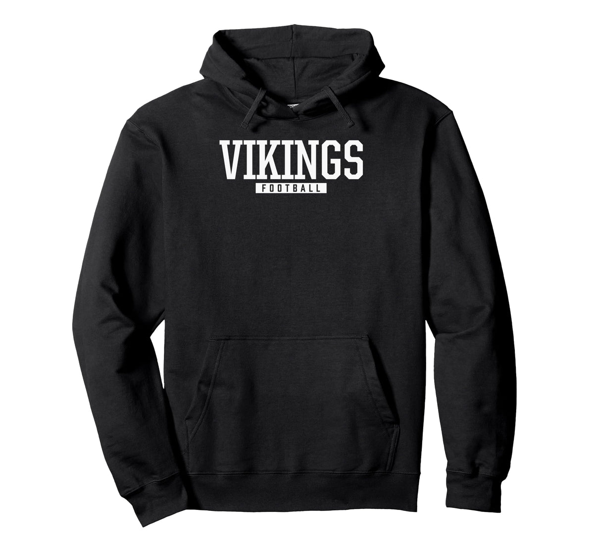 Curtis Vikings Football HS Pullover Hoodie by Curtis Vikings Official High School Gear – Polyester, Black, Model 0E4D1F9JM8Y