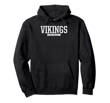 Curtis Vikings Football HS Pullover Hoodie by Curtis Vikings Official High School Gear – Polyester, Black, Model 0E4D1F9JM8Y